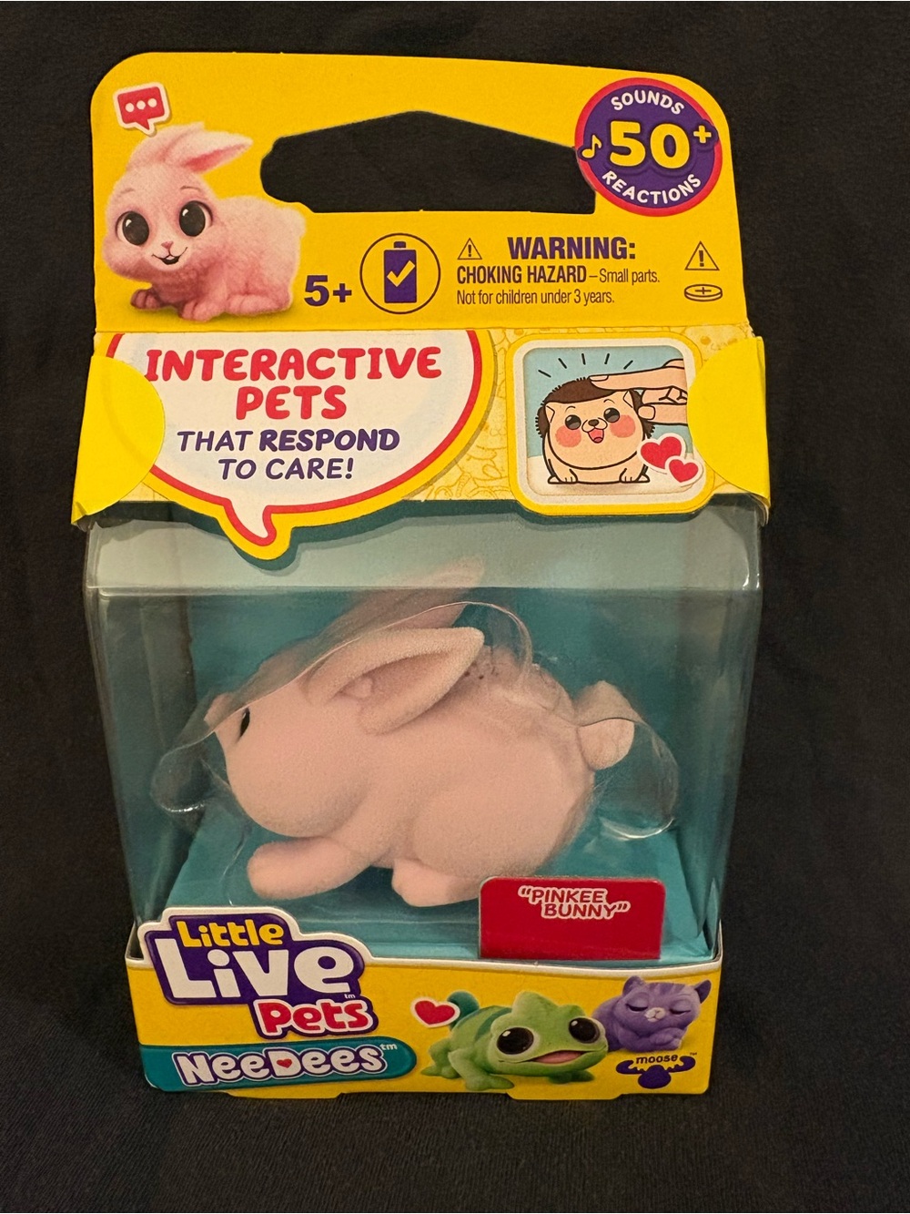Little Live Pets NeeDees Pinkee Bunny Interactive Pink Plush Pet